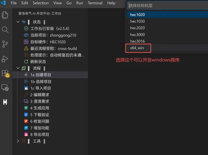 Windows 本机目标 x64_win